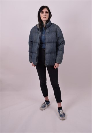 VINTAGE 90'S DENIM PUFFA JACKET UNISEX SIZE MEDIUM