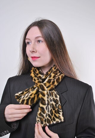 80S WOMEN RETRO LEOPARD PATTERN SCARF