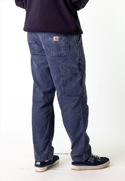 Navy Blue 90s Carhartt  Cargo Skater Trousers Pants Jeans 