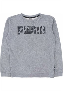 Puma 90's Spellout Crewneck Sweatshirt Large Grey