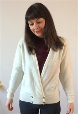 Vintage 80s White/Cream Cardigan