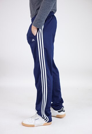 VINTAGE 90S ADIDAS BLUE TRACKSUIT BOTTOMS