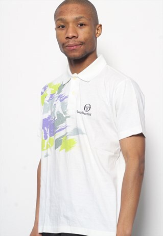 VINTAGE SERGIO TACHINNI POLO SHIRT WHITE