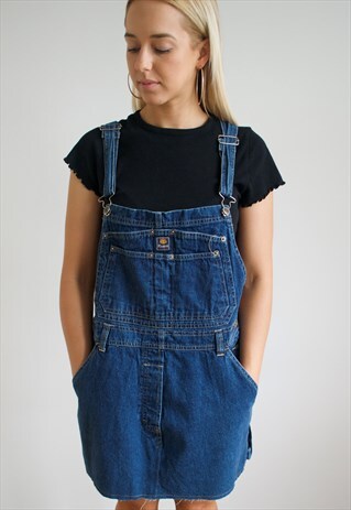 VINTAGE 90'S DENIM DUNGAREE DRESS