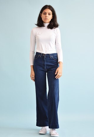 90'S RETRO REGULAR WAIST LOOSE DENIM JEANS
