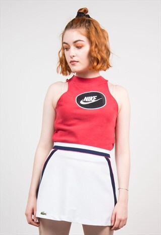 VINTAGE 90'S WHITE LACOSTE MINI TENNIS SKIRT