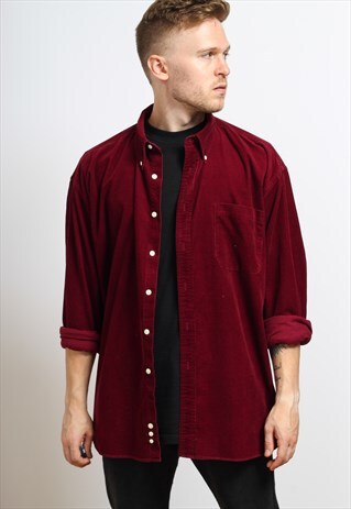 VINTAGE CORDUROY SHIRT RED