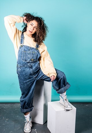 VINTAGE DUNGAREES IN BLUE DENIM
