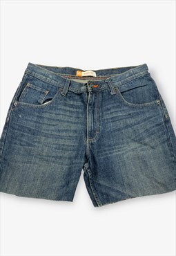 Vintage Lee Cut Off Denim Shorts Dark Blue W34 BV18272