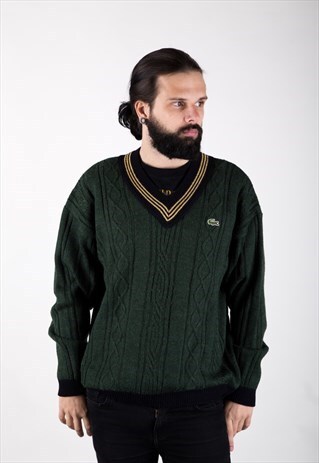 VINTAGE 80S LACOSTE KNITTED JUMPER