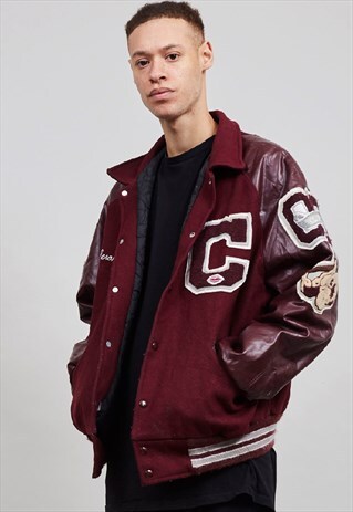 RETRO BURGUNDY CLASS 2005 VARSITY BOMBER JACKET