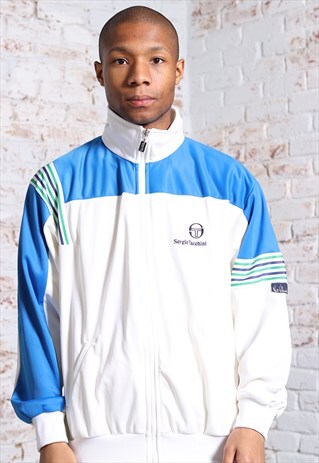 VINTAGE SERGIO TACCHINI TRACK LOGO JACKET WHITE