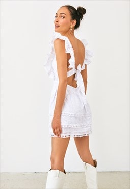 SIR THE LABEL White Ischia Mini Dress