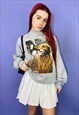 Vintage 90s USA Dog Grey Graphic Sweatshirt