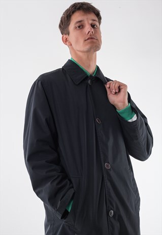 VINTAGE HUGO BOSS COAT 90S BLACK