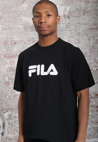 VINTAGE FILA LOGO T-SHIRT BLACK