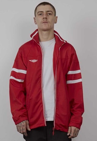 VINTAGE 90'S UMBRO RED TRACKSUIT JACKET