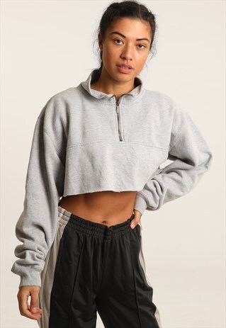 VINTAGE CARHARTT 1/4 ZIP CROPPED SWEATSHIRT