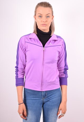 NIKE WOMENS VINTAGE TRACKSUIT TOP JACKET SMALL PURPLE 90S