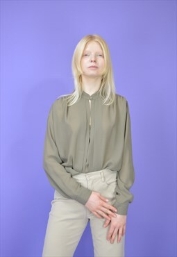 Vintage brown classic 80's longe sleeve shirt
