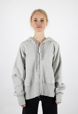 STELLA MCCARTNEY X ADIDAS CROPPED HOODIE IN GREY