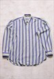 Vintage 90s Ben Sherman Blue Yellow Striped Shirt