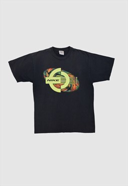 Vintage 90s Nike Graphic Print T-Shirt in Black