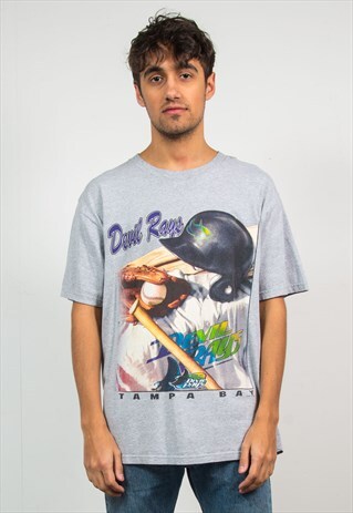 90'S USA BASEBALL T-SHIRT TAMPA BAY DEVIL RAYS MLB