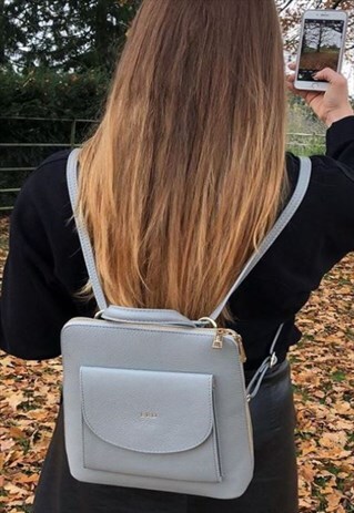 PERSONALISED SLIM LEATHER BACKPACK