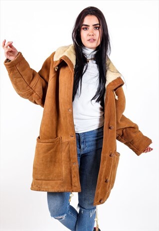 VINTAGE SHERPA LINED SUEDE JACKET J3271