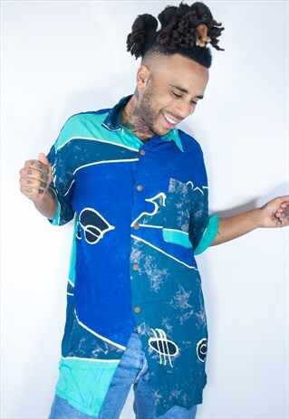 VINTAGE HAWAIIAN CRAZY PATTERNED SHIRT
