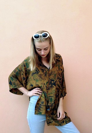 90S PATTERNED OVERSIZED SHIRT