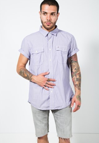 VINTAGE 80STOMMY HILFIGER SHORT SLEEVE SHIRT/ S4355