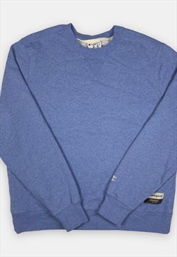 Vintage Champion embroidered blue sweatshirt size L