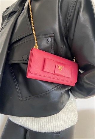 AUTHENTIC PRADA WALLET ON CHAIN - REPURPOSED MINI BAG