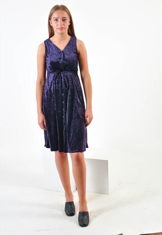 VINTAGE VELVET DRESS IN PURPLE