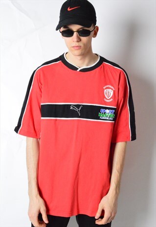 VINTAGE 90S RED PUMA SPORTS T-SHIRT