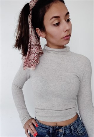 VINTAGE SILK PATTERNED SCARF