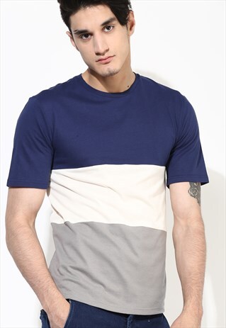 MENS CUT AND SEW T SHIRT MULTICOLOR T SHIRT ORGANIC COTTON
