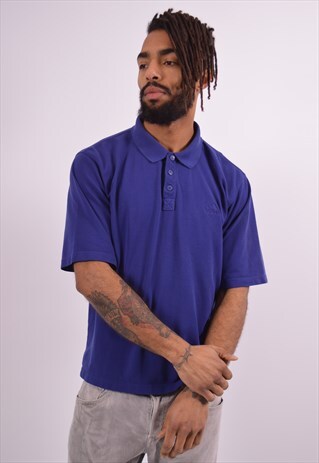 VINTAGE ADIDAS POLO SHIRT BLUE