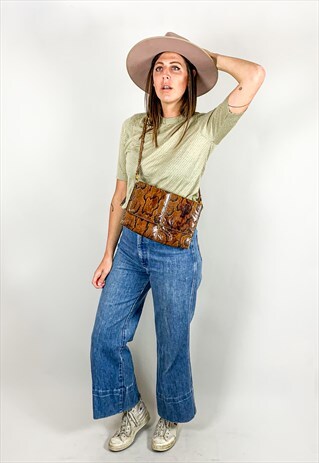 SNAKESKIN CROSSBODY BAG