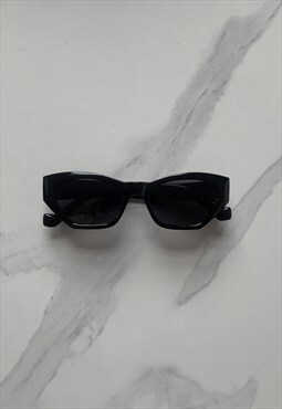 Black Jagged Cat Eye Sunglasses