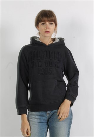 VINTAGE TOMMY HILFIGER HOODIE BLACK