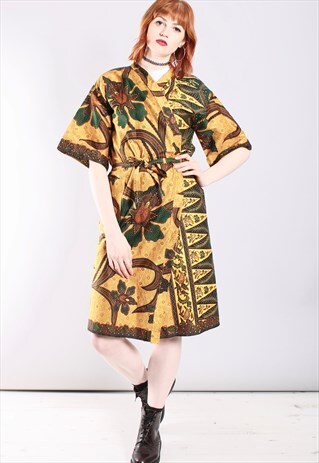 VINTAGE 90S TRIBAL FESTIVAL KIMONO WRAP JACKET
