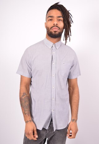 VINTAGE LACOSTE SHIRT SHORT SLEEVE BLUE