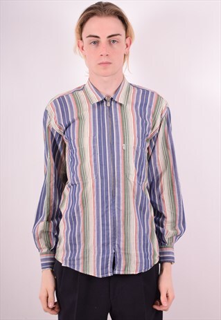 LEVI'S MENS VINTAGE SHIRT SMALL MULTI STRIPES 90S