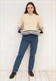CHRISTMAS WOMEN'S S SWEATER WOOL SCANDINAVIAN JUMPER HOODED