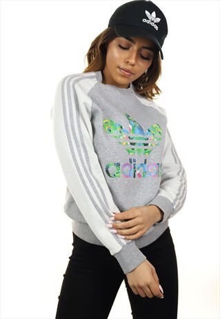 VINTAGE ADIDAS ORIGINALS SWEATSHIRT GREY