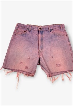 Vintage levi's 540 cut off denim shorts pink w38 BV17169