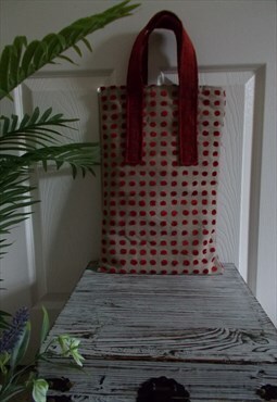 Burgundy Spot Velvet Damask Carpet tote/shopper bag